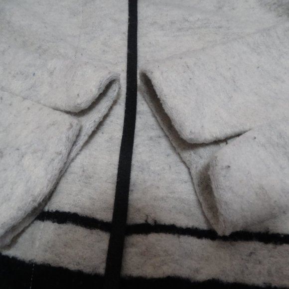 Anthropologie ELEVENSES Asymmetrical long Jacket/Coat LARGE Ardsley striped - Picture 10 of 11